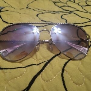Marc Jacobs silver mirrored aviator sunglasses